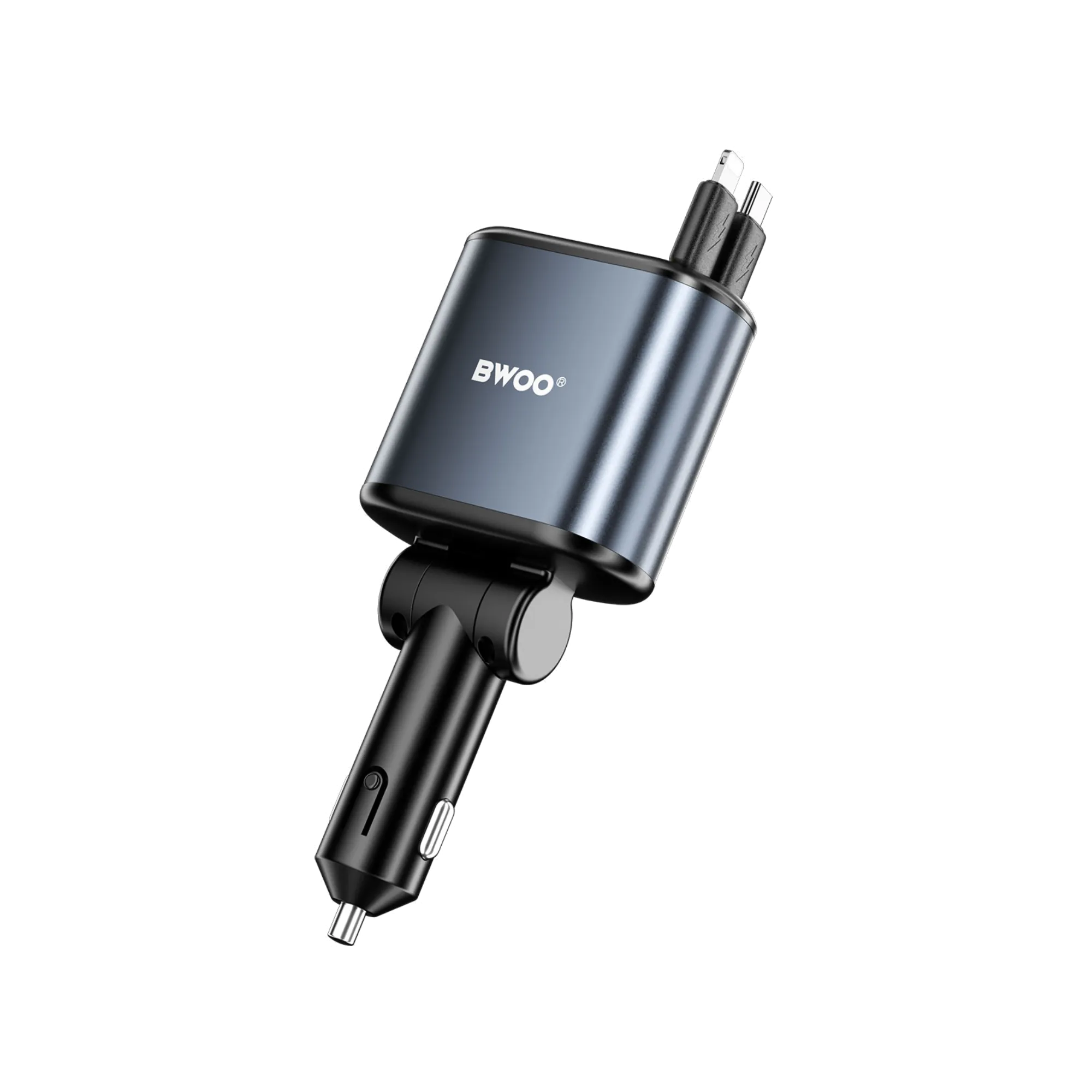 BWOO BO-CC109  120W 4 in 1 Starry Light Car Charger with 2 Retractable Cables Price In Bangladesh