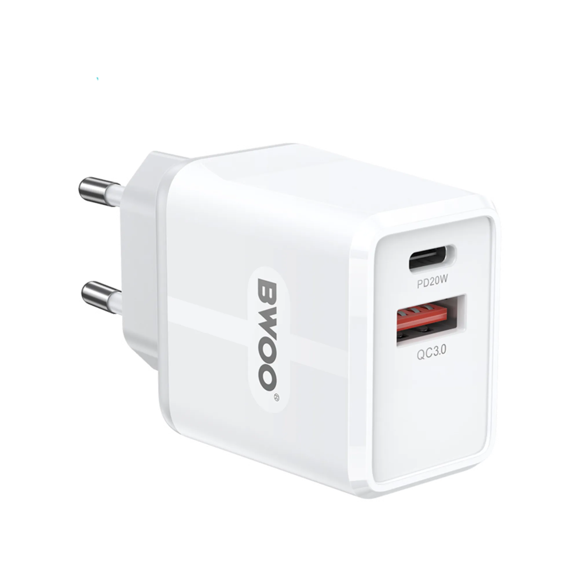 BWOO BO-CDA170 PD 20W USB-A + USB-C Fast Charging Adapter Price In Bangladesh