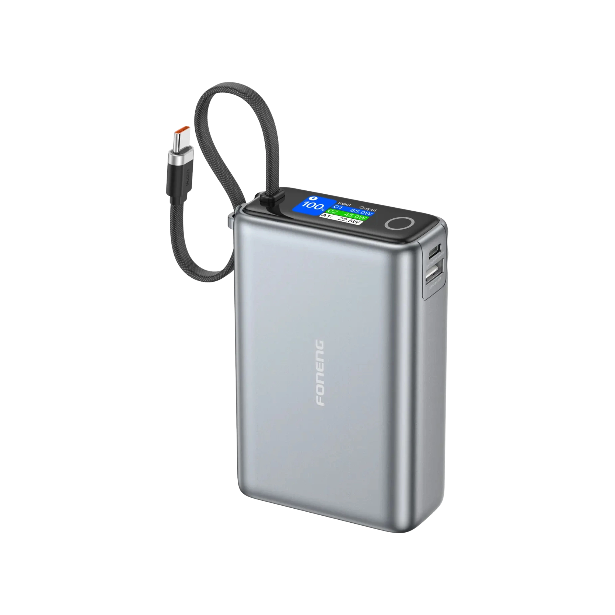 Foneng PX132 20000mAh 65W Power Bank with Built-in Type-C Cable Price In Bangladesh