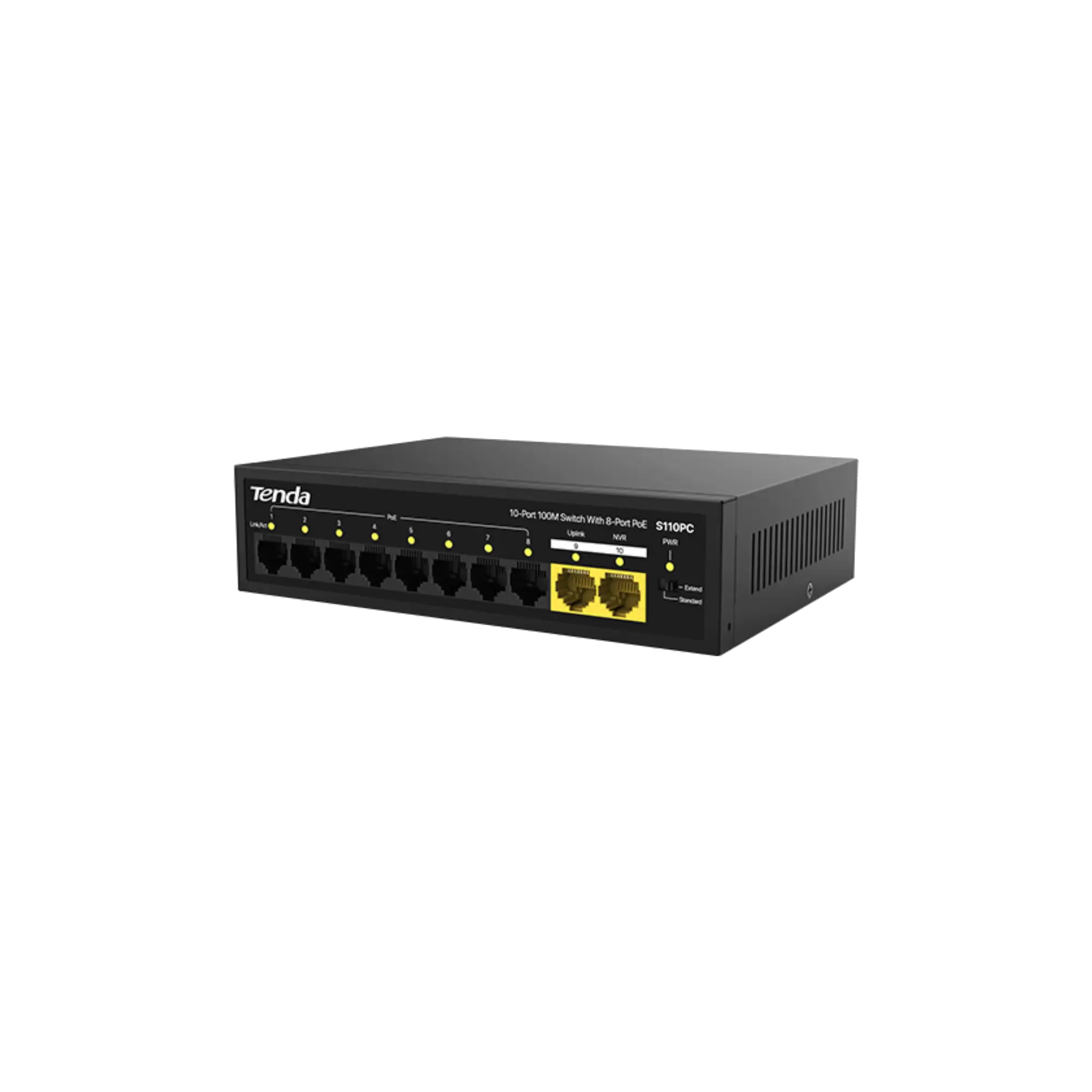 Tenda S110PC 10-Port 100M Unmanaged PoE Switch WITH 8 PORT POE Price In Bangladesh