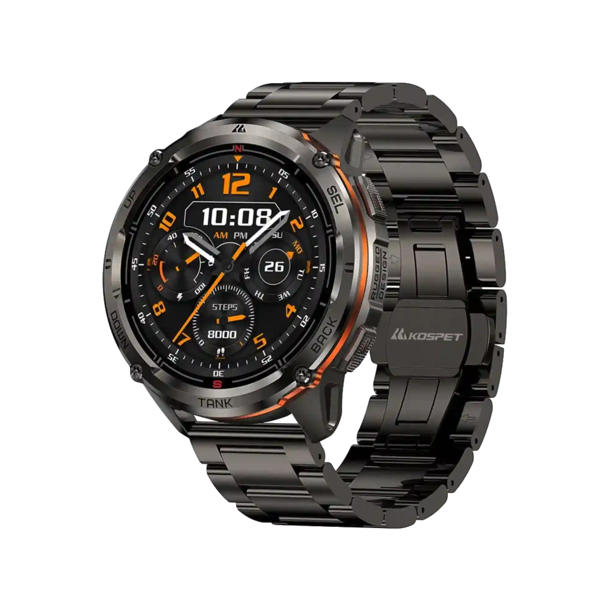 Kospet Tank T3 Ultra 2 Smart Watch Special Edition Stainless Steel | Black