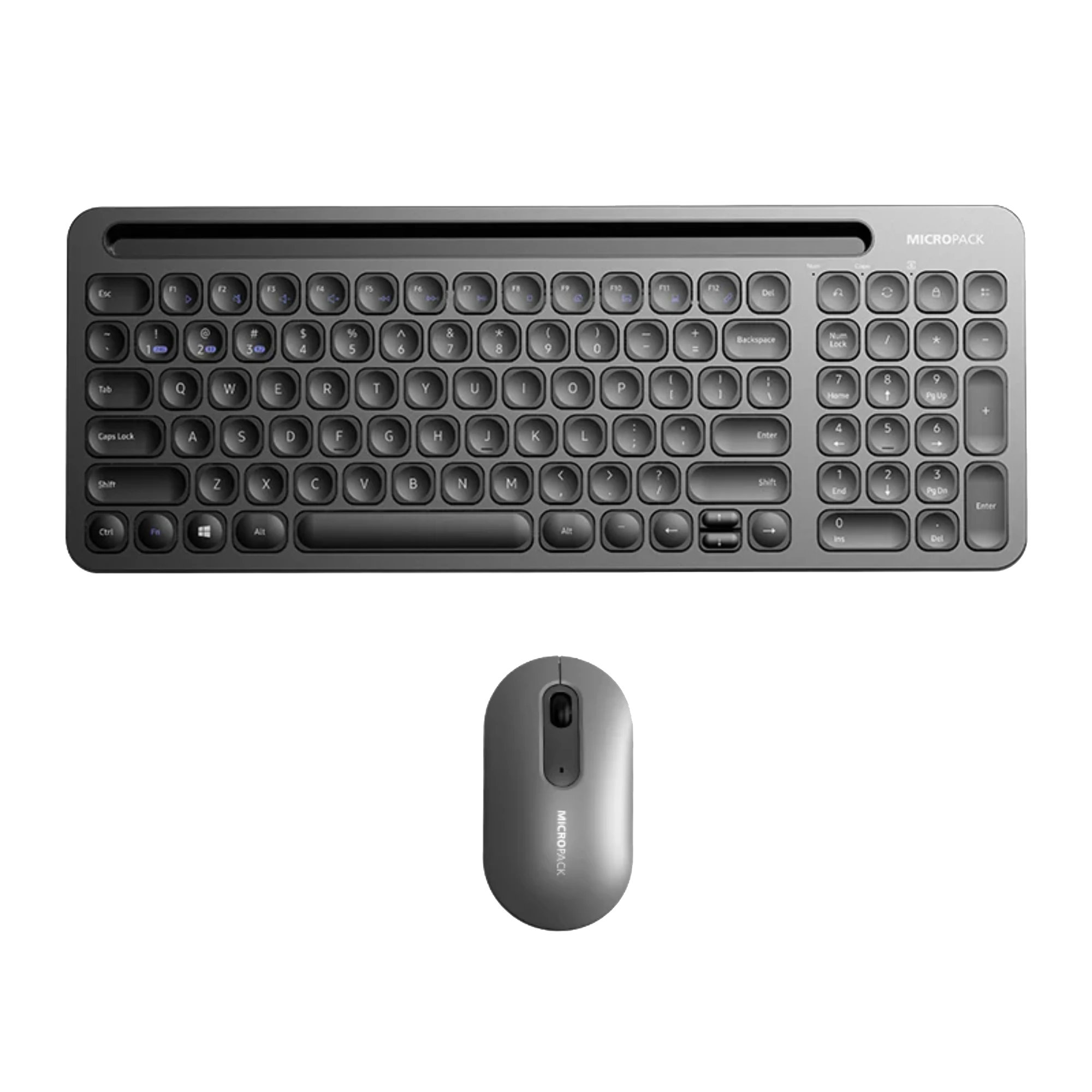 Micropack KM-238W Wireless Keyboard and Mouse Combo Grey