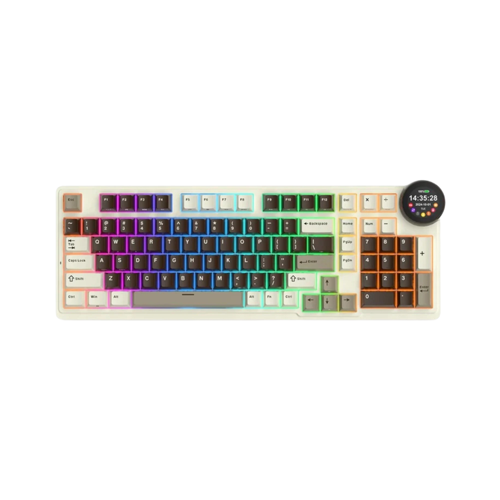 Royal Kludge RK N99 Tri Mode Mechanical Keyboard Mocha Grey