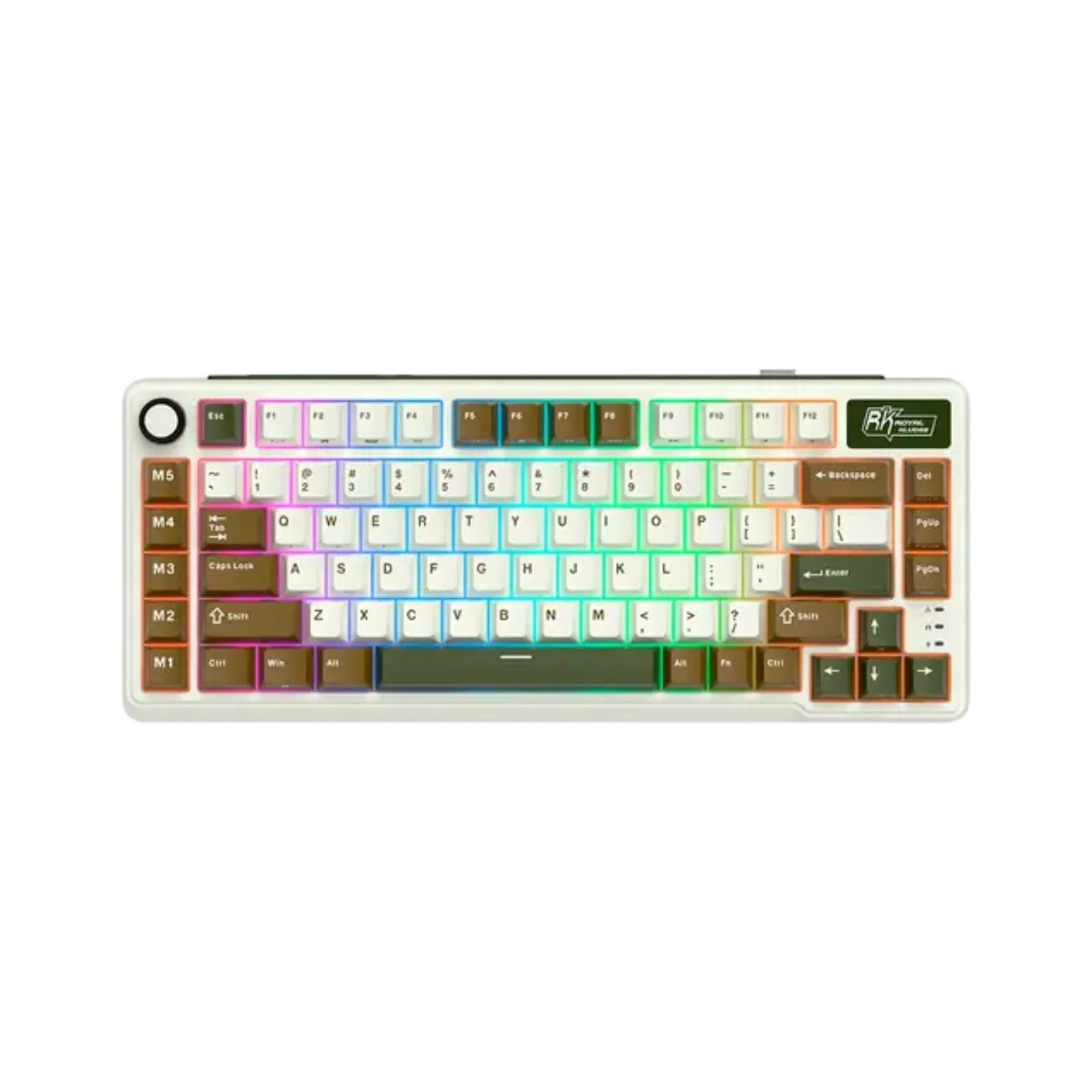 Royal Kludge RK L75 Tri Mode Mechanical Keyboard Beige | Palm Green