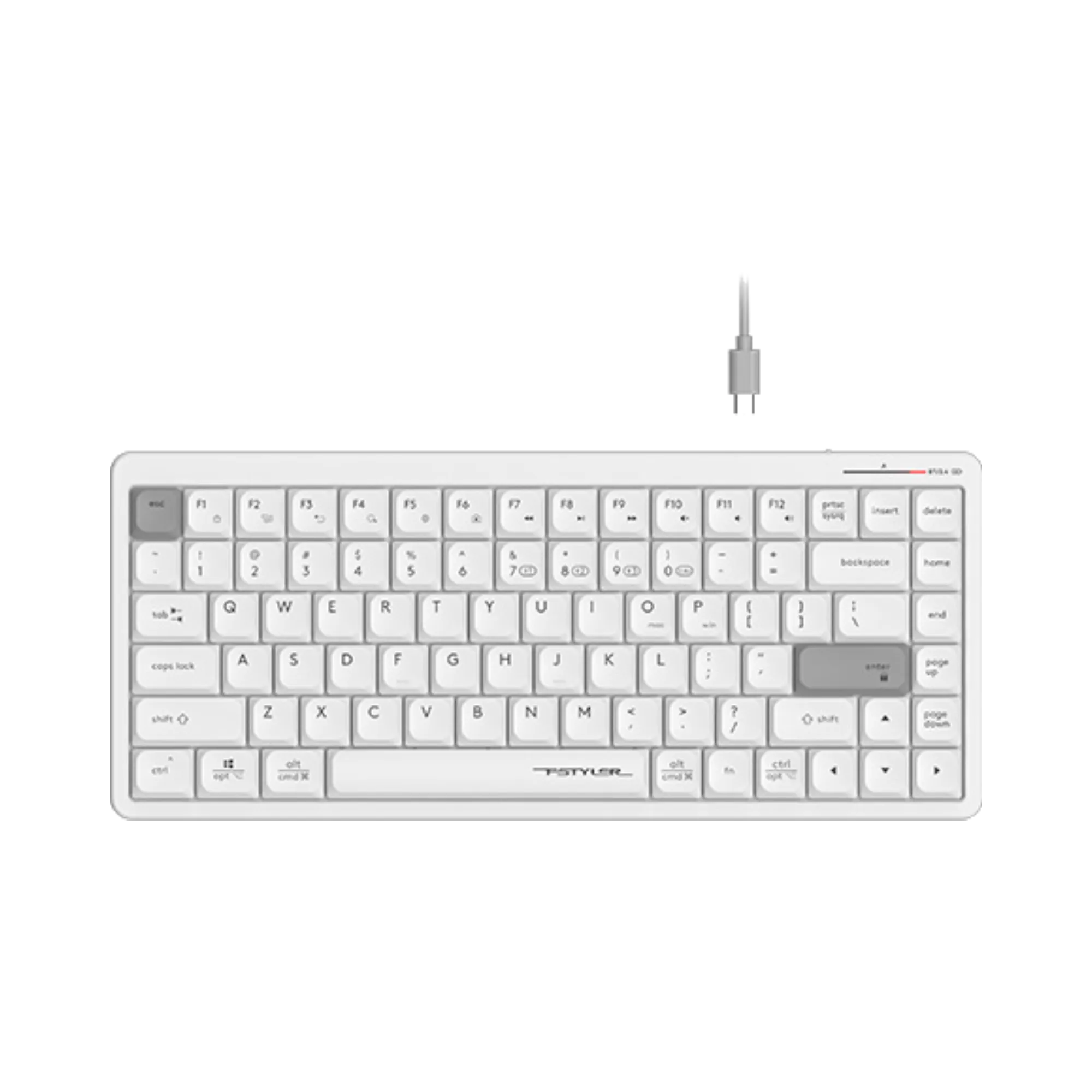 A4tech Fstyler FBX53C Dual-Mode Wireless Keyboard White