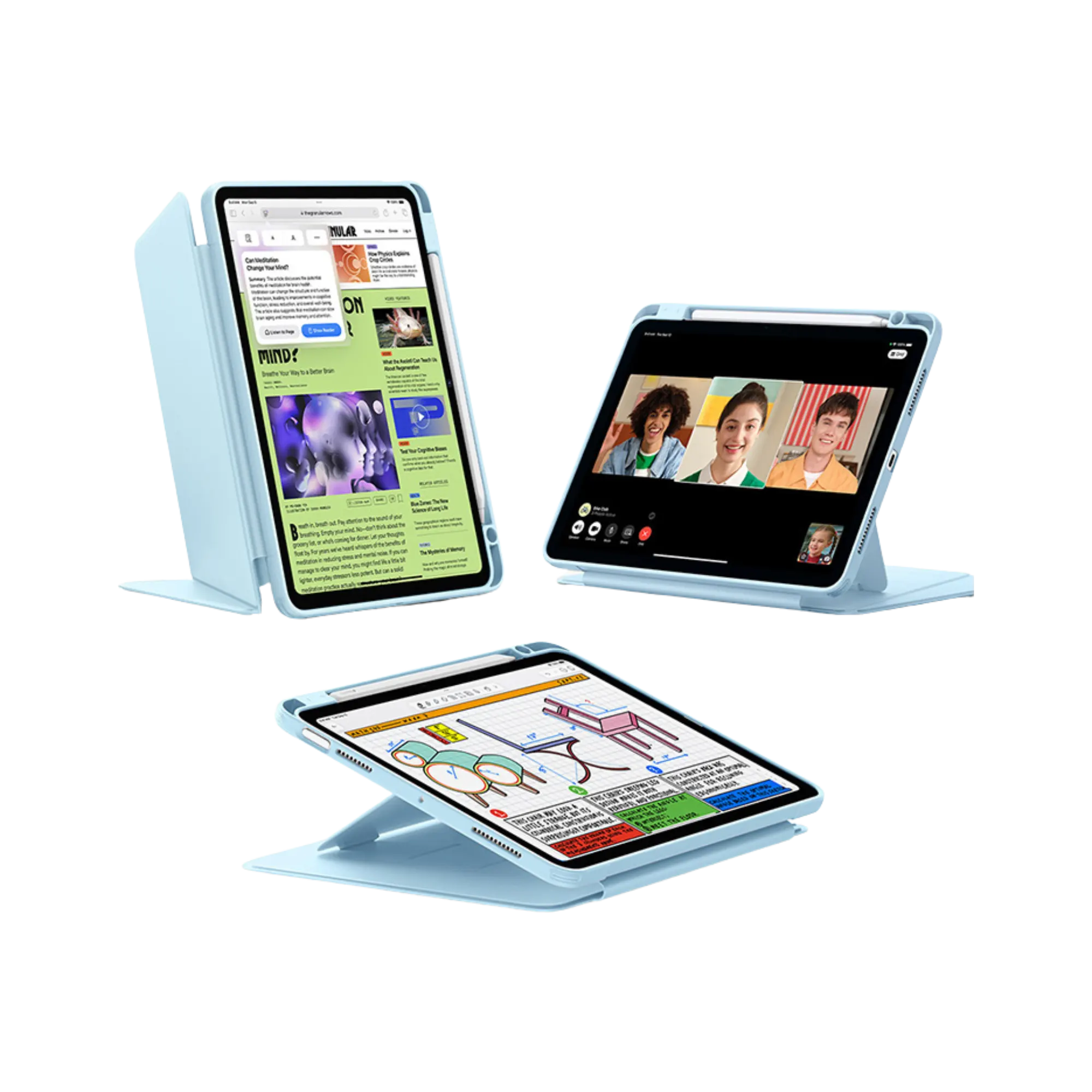 ESR Flip Hybrid Case with Pencil Holder for iPad