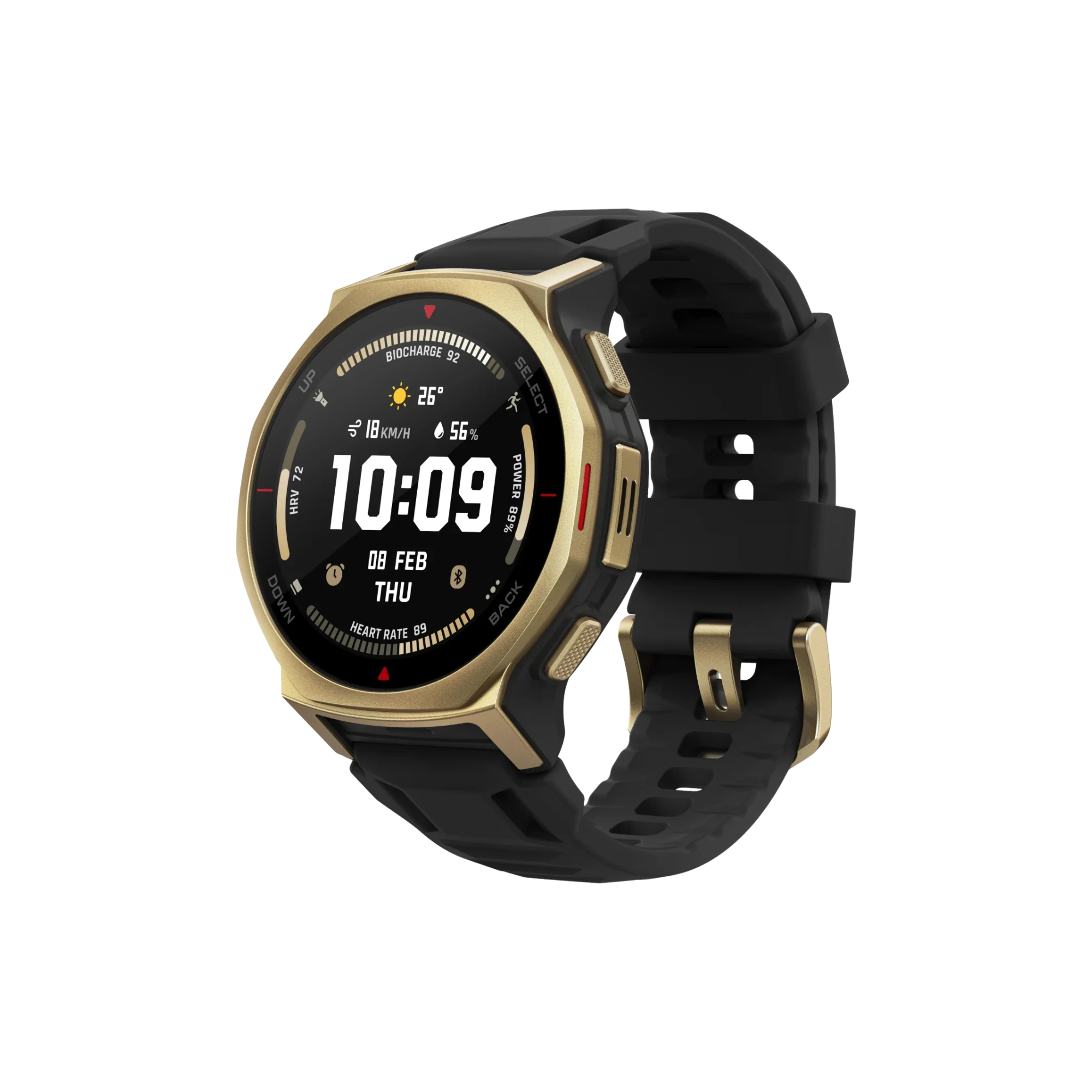 Amazfit T-Rex 3 Pro Bluetooth Calling Smart Watch Black Gold (44mm)