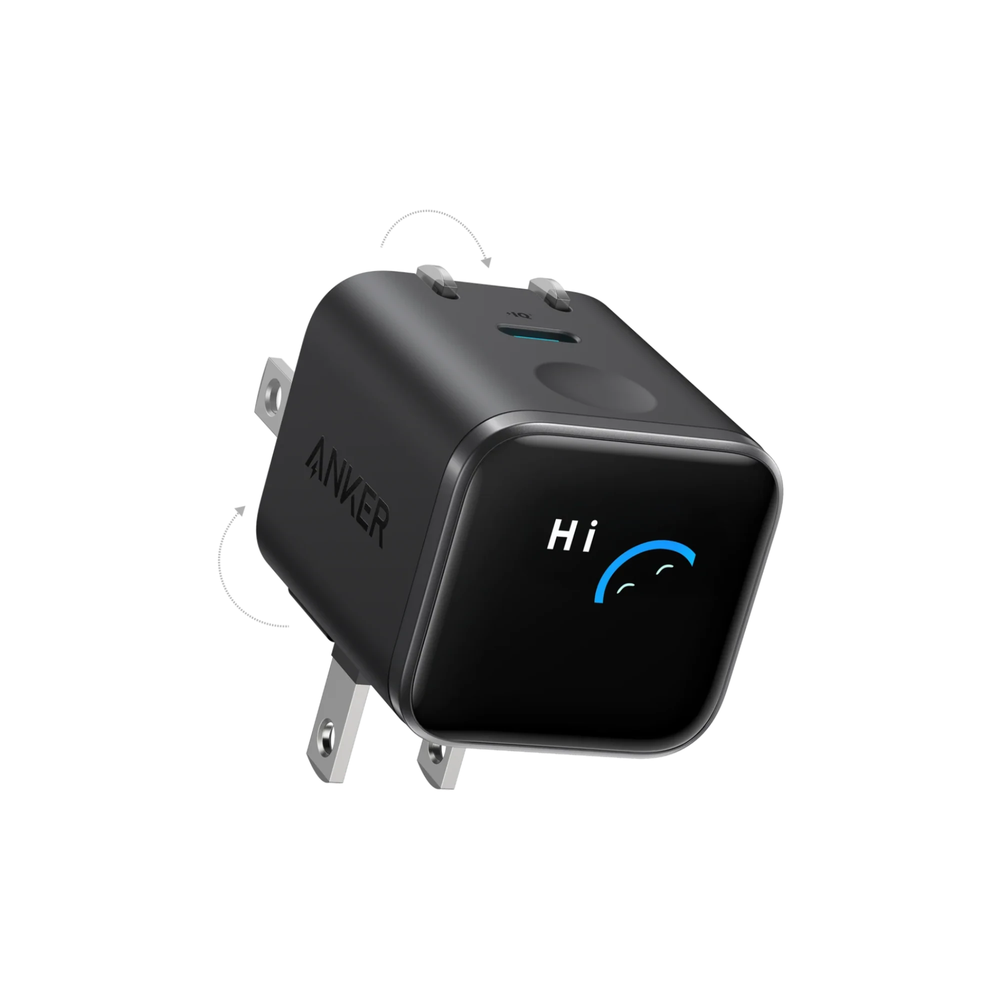 Anker A121D 45W GaN Charger with Smart Display Black