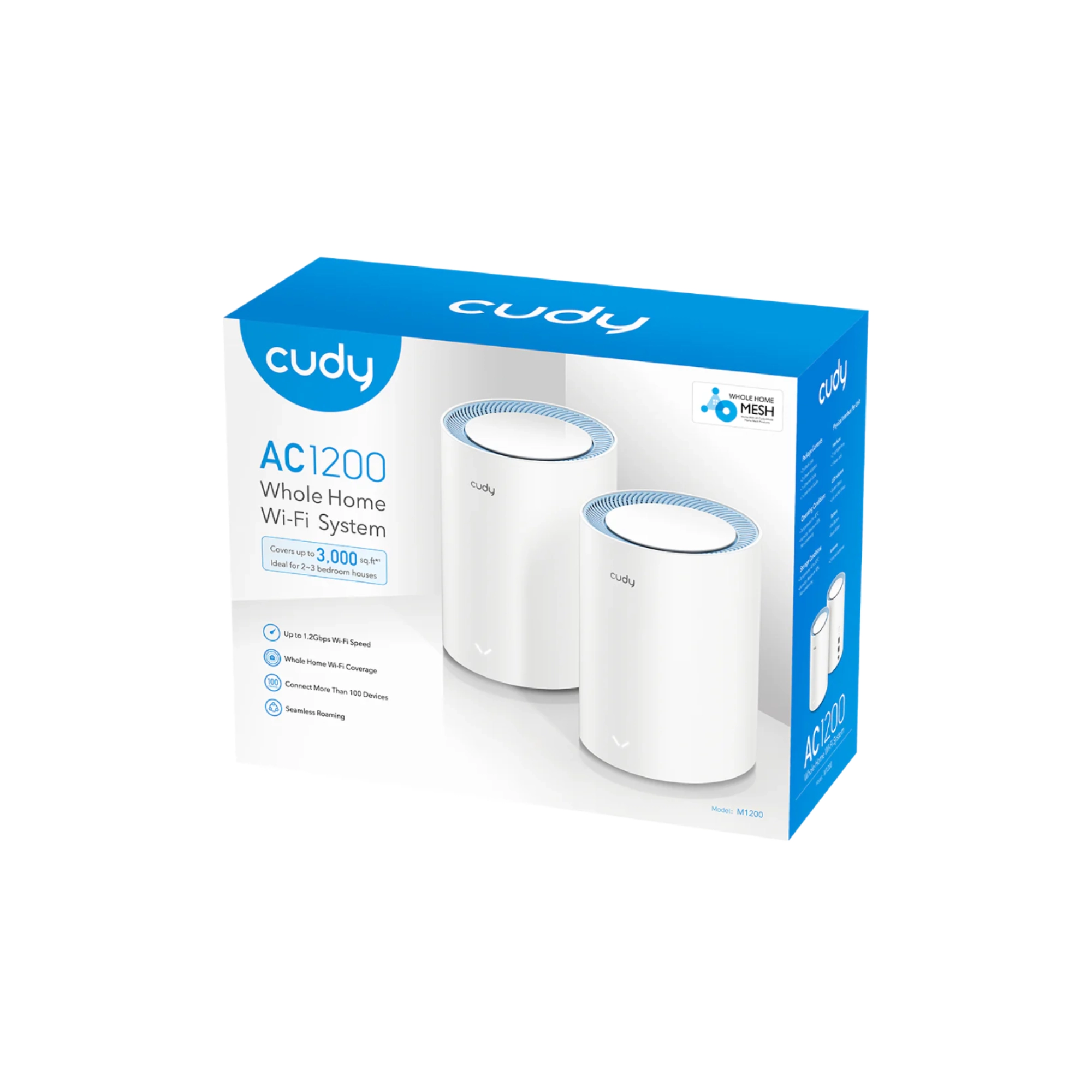 Cudy M1200 AC1200 Dual Band Wi-Fi Mesh Router (2-Pack)