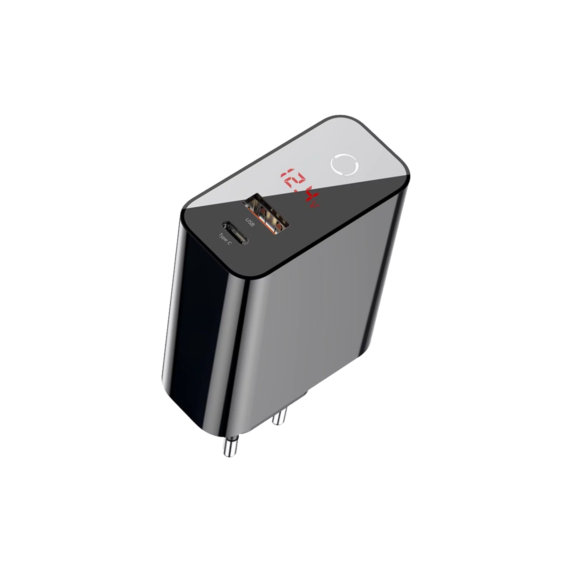 Baseus 45W USB + USB-C Travel Charger with Digital Display 