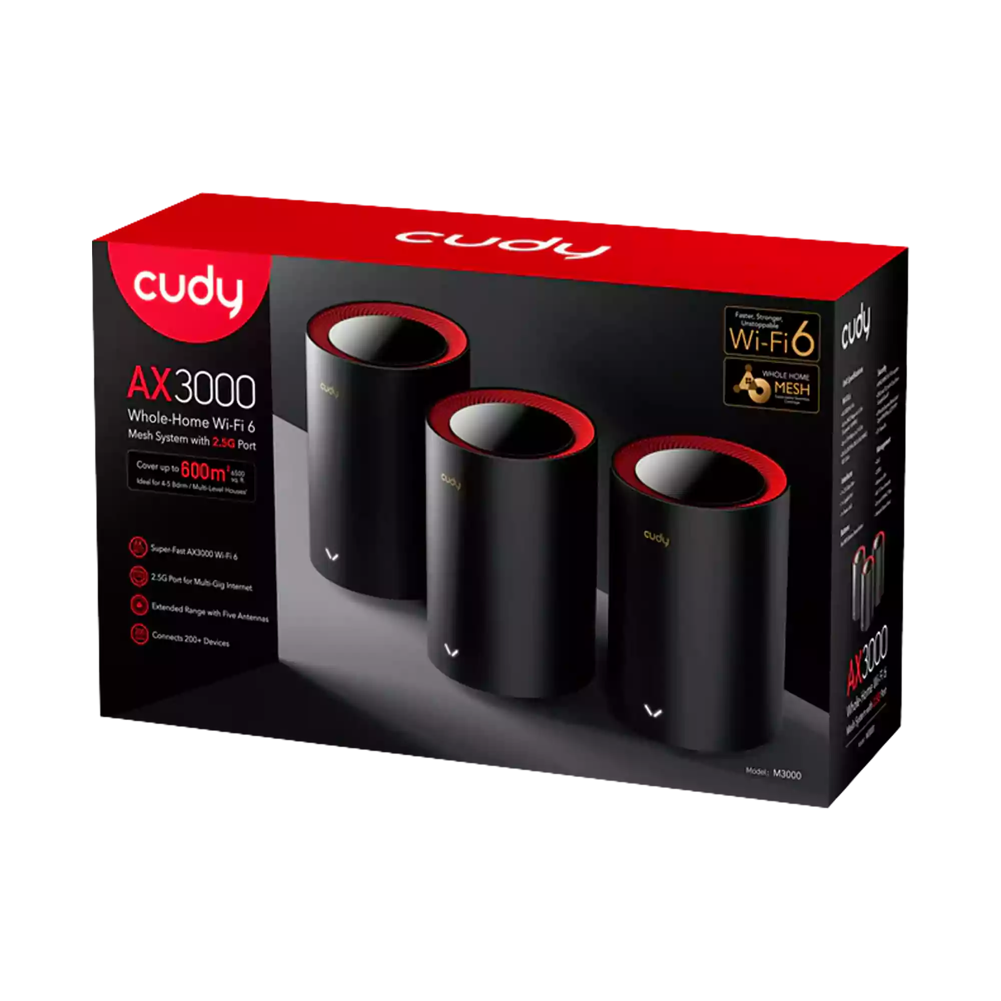 Cudy M3000 AX3000 Dual Band Wi-Fi Mesh Router (3 Pack)