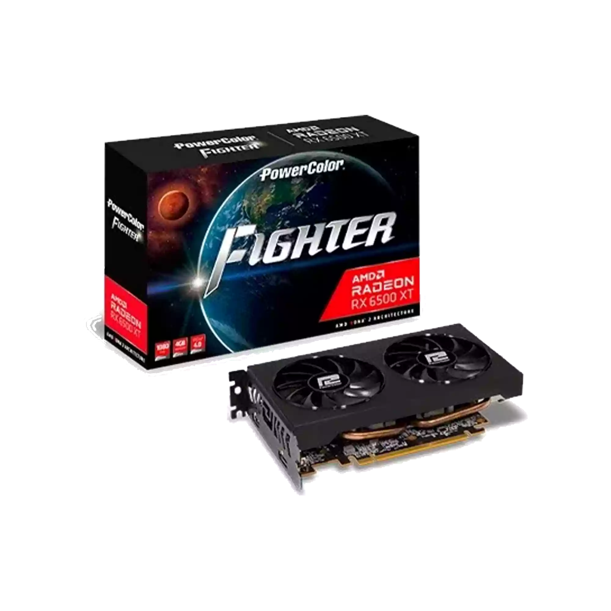 PowerColor Fighter AMD Radeon RX 6500 XT 4GB GDDR6 Graphics Card 