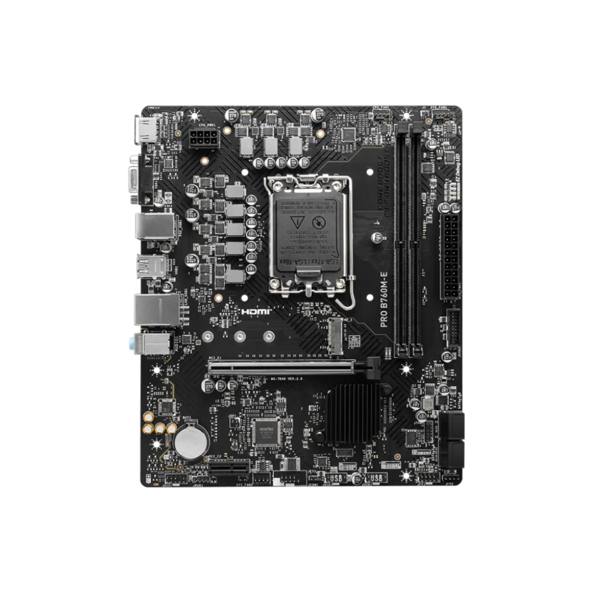MSI PRO B760M-E DDR5 Micro-ATX Motherboard 