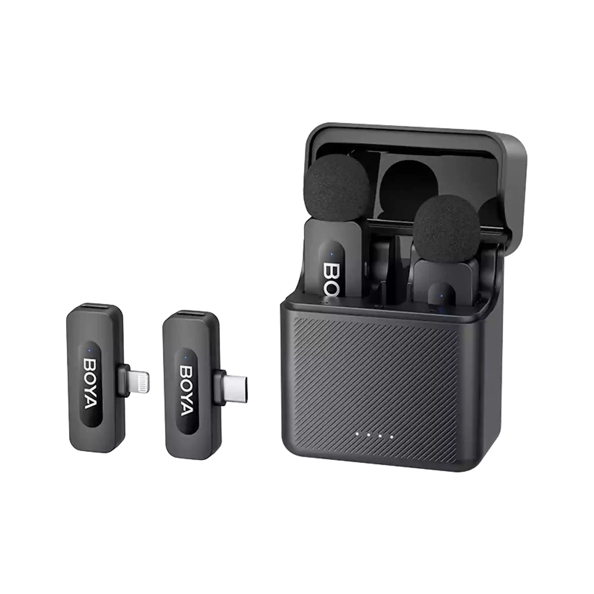 BOYA BY-V3 Combo 2.4 GHz Dual-Channel Wireless Microphone for Android & IOS 