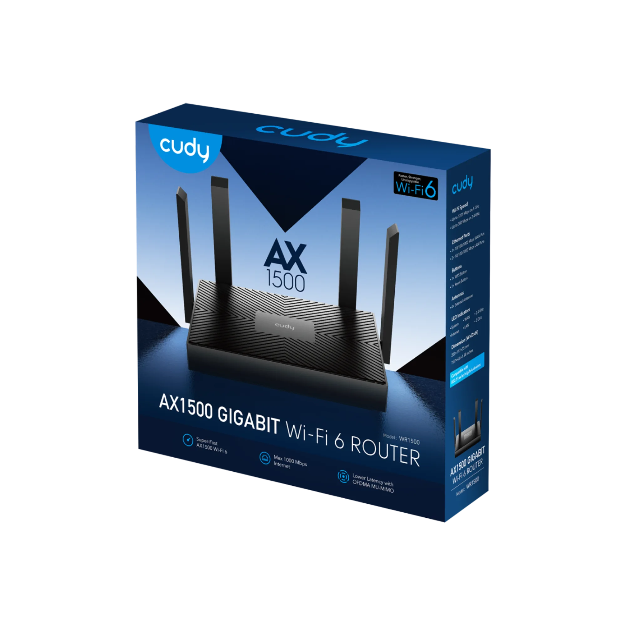 Cudy WR1500 AX1500 Dual Band Gigabit Wi-Fi 6 Mesh Router