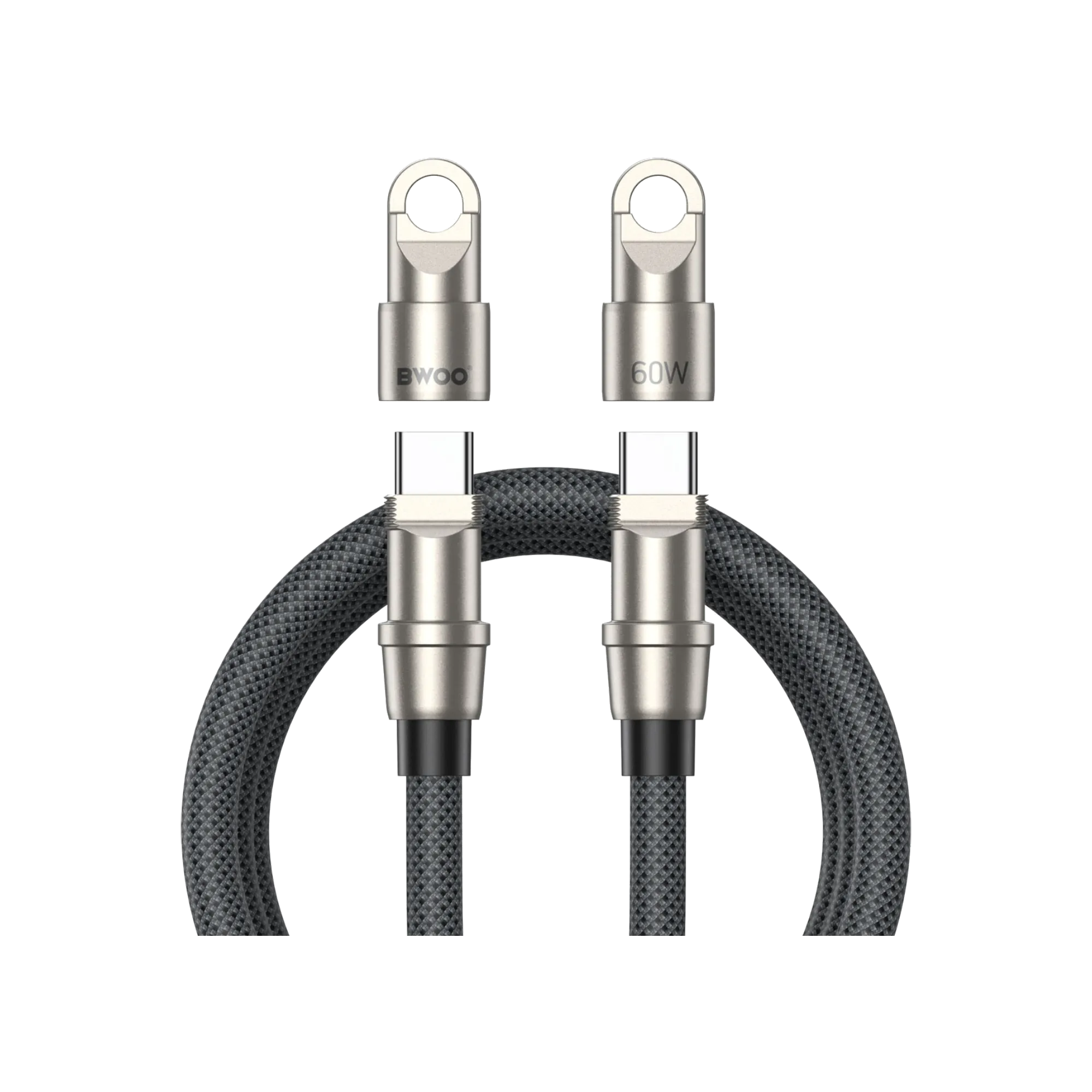 BWOO BO-X310 60W USB-C Cable with Built-in Lanyard