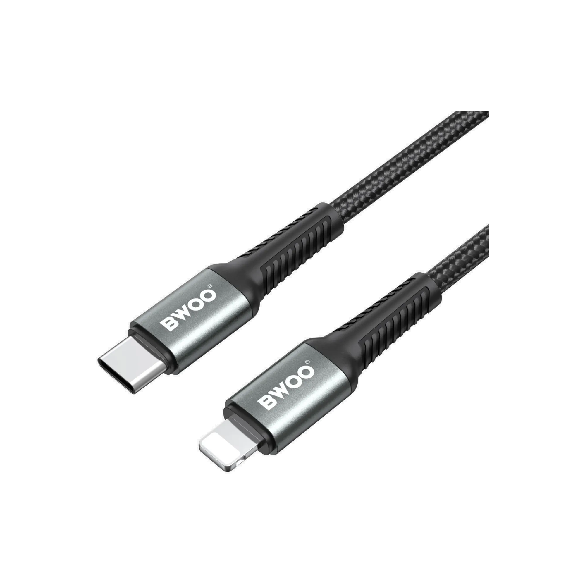 BWOO BO-X288C-L PD 27W Nylon Braided Lightning Cable