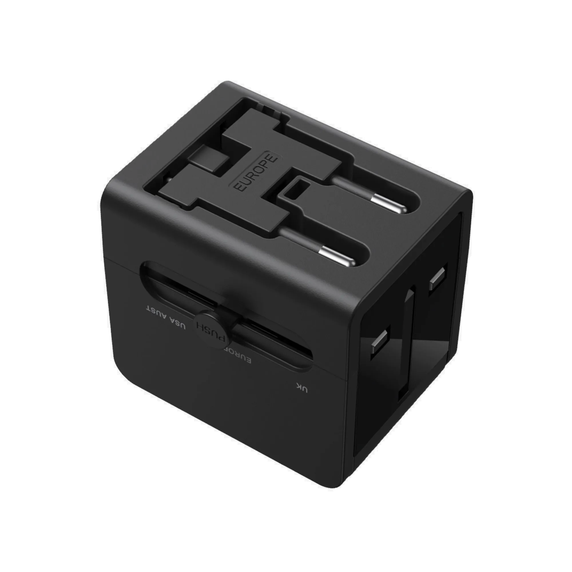 BWOO BO-UC06 Travel Adapter 15W 2 in 1 with Type-C + USB-A for (EU UK AUS US)