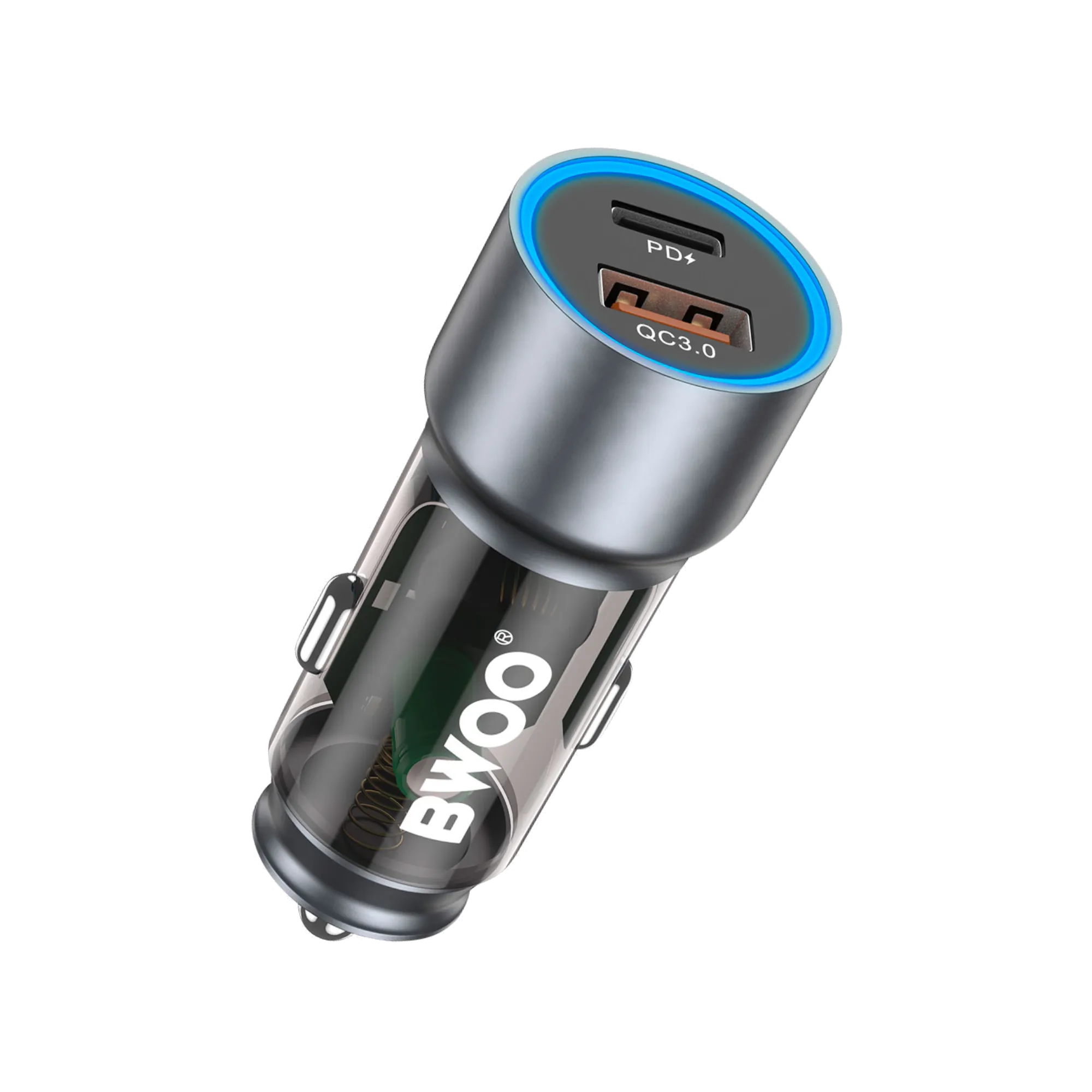 BWOO BO-CC95 43W USB-C Car charger 2 Ports Gray