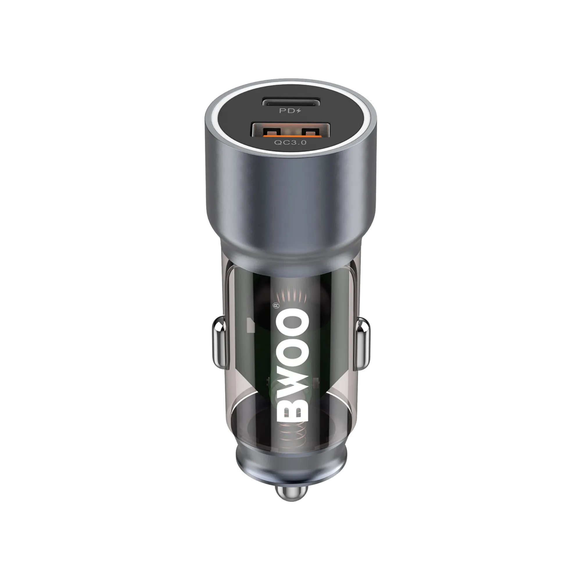 BWOO BO-CC95 43W USB-C Car charger 2 Ports Gray 