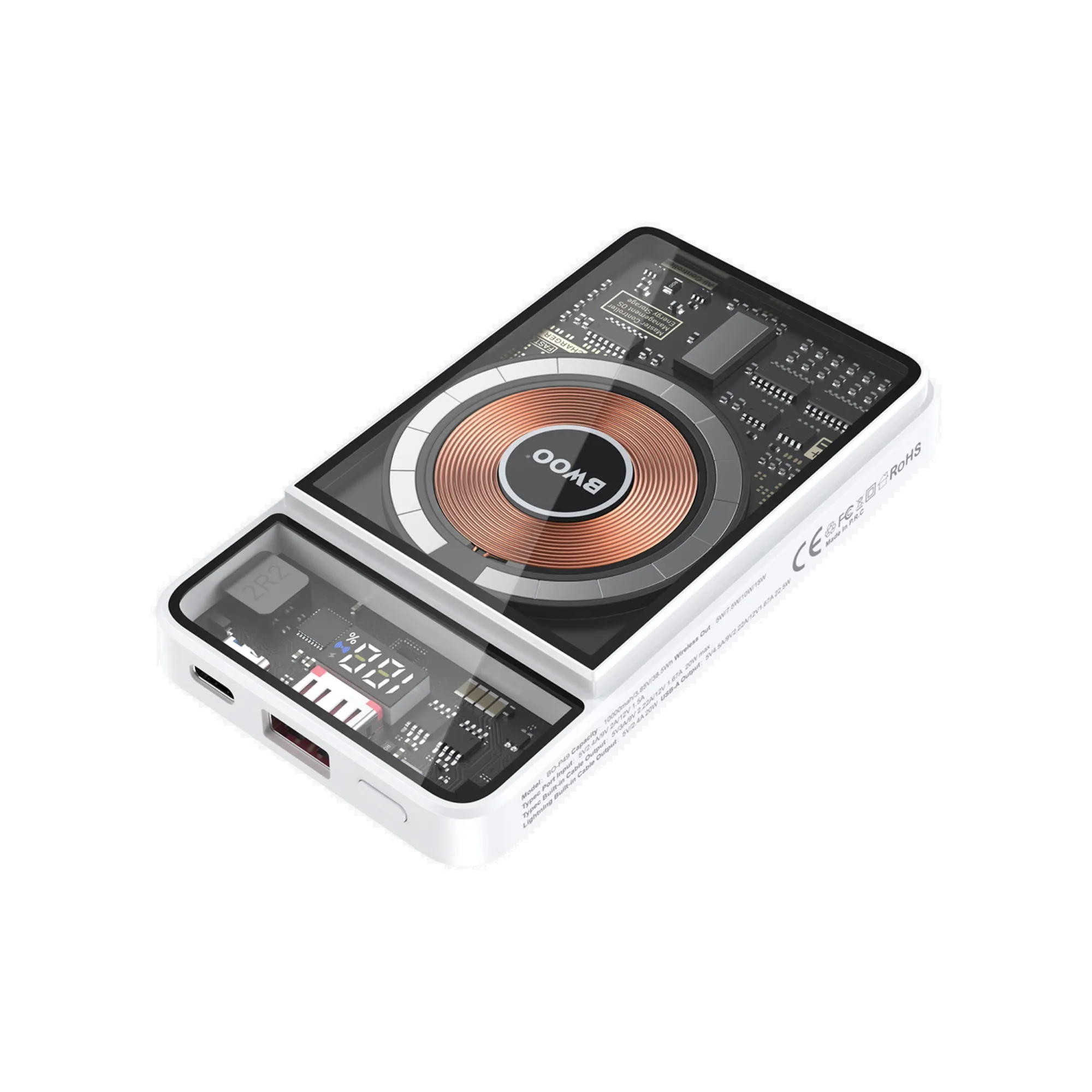 BWOO BO-P49 Fast Charging Magnetic Wireless Charging Power Bank