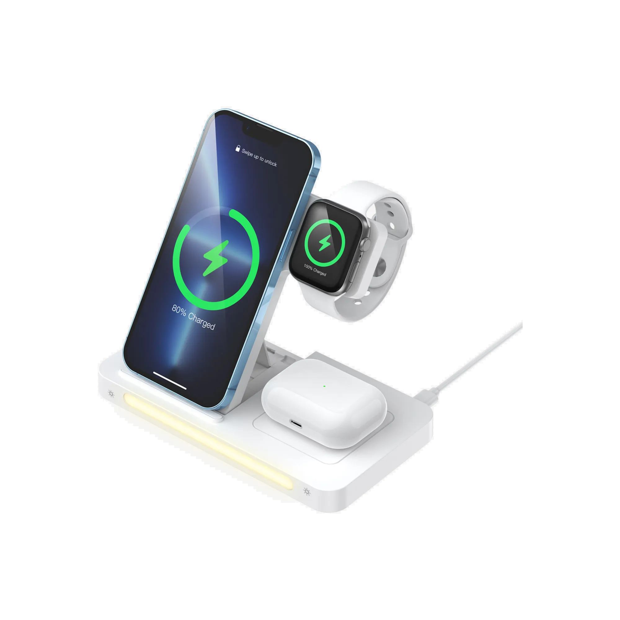 BWOO BO-WL19 15W 3 in 1 Foldable Wireless Charger