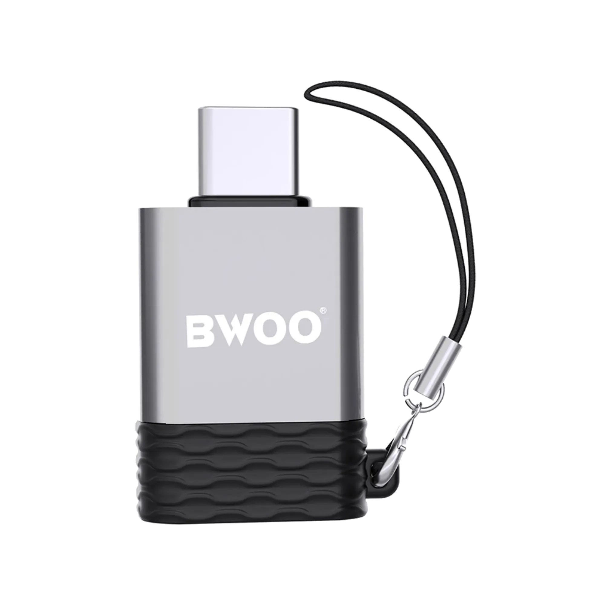 BWOO BO-BZ35 Type-C Male to USB Female Grey OTG Converter