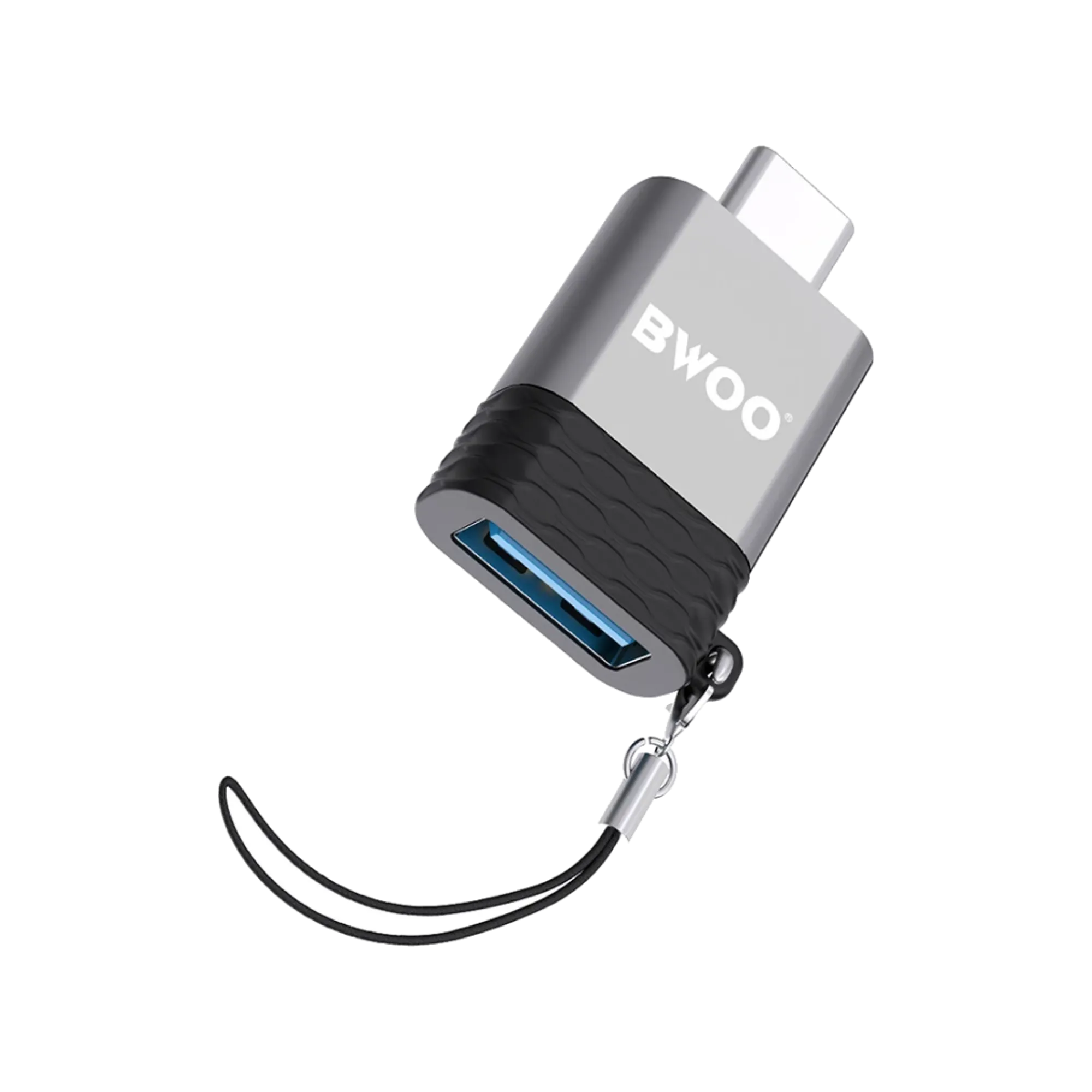 BWOO BO-BZ35 Type-C Male to USB Female Grey OTG Converter