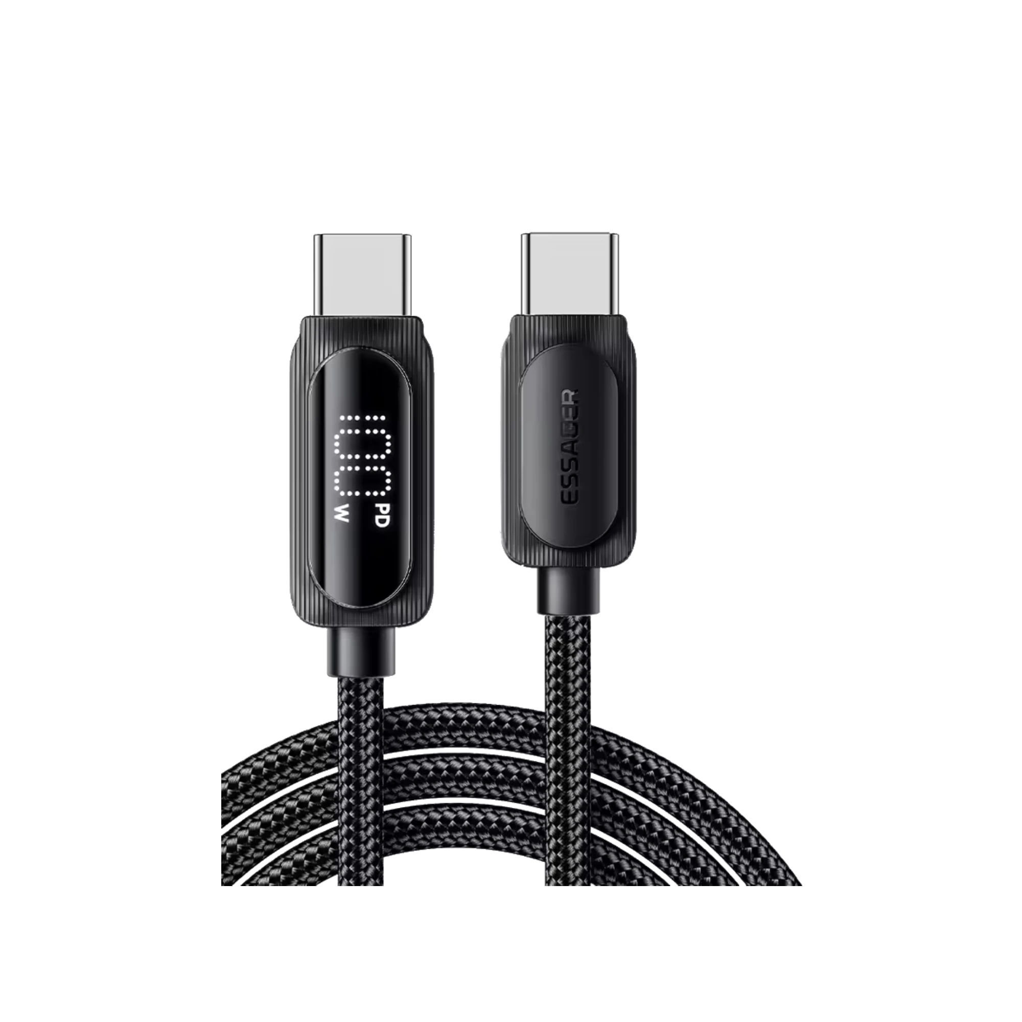 ESSAGER ES-X57 100W PD Digital Display Type-C Cable with E-Marker Chip 1 meter