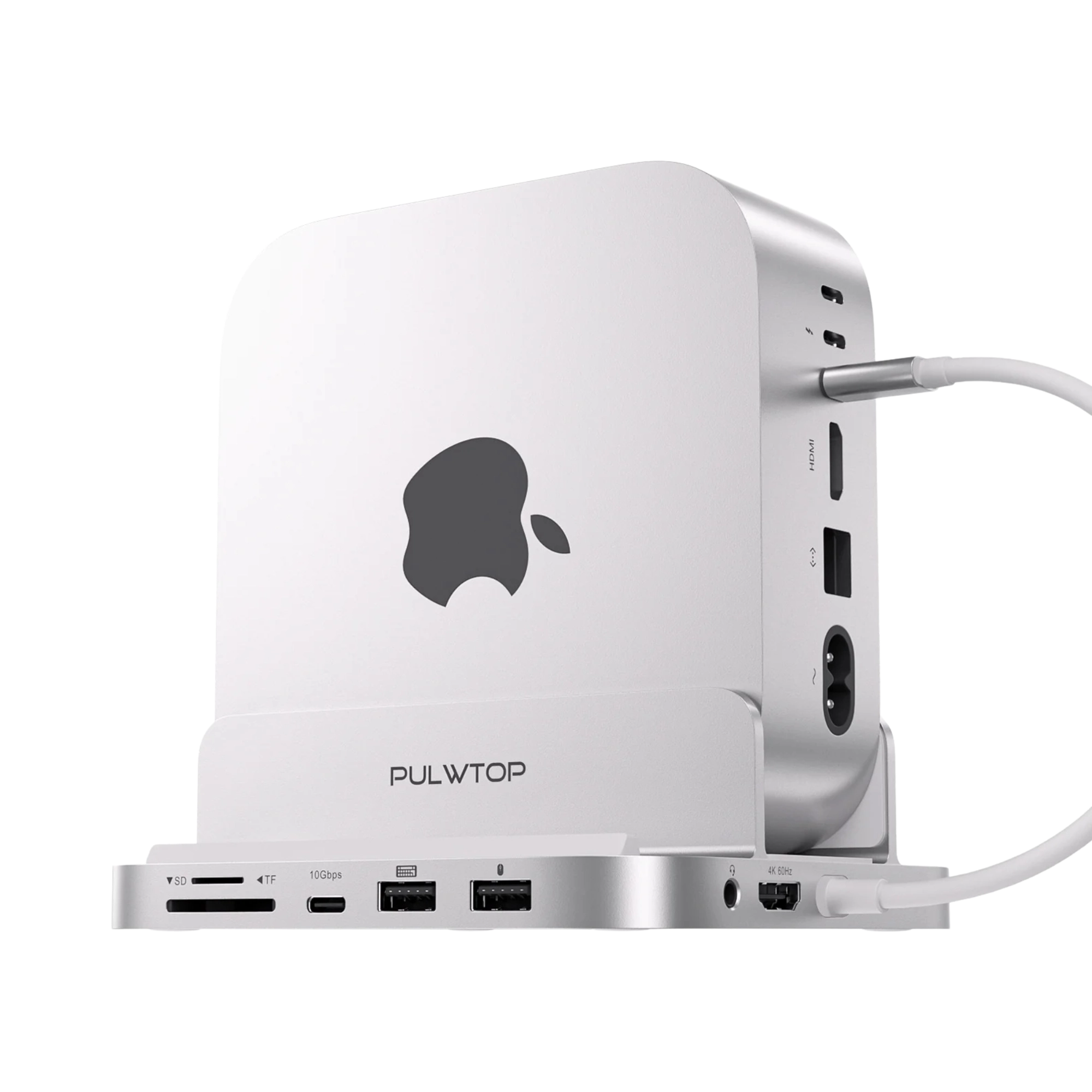 PULWTOP BS212D Mac Mini M4 Vertical Hub Stand 