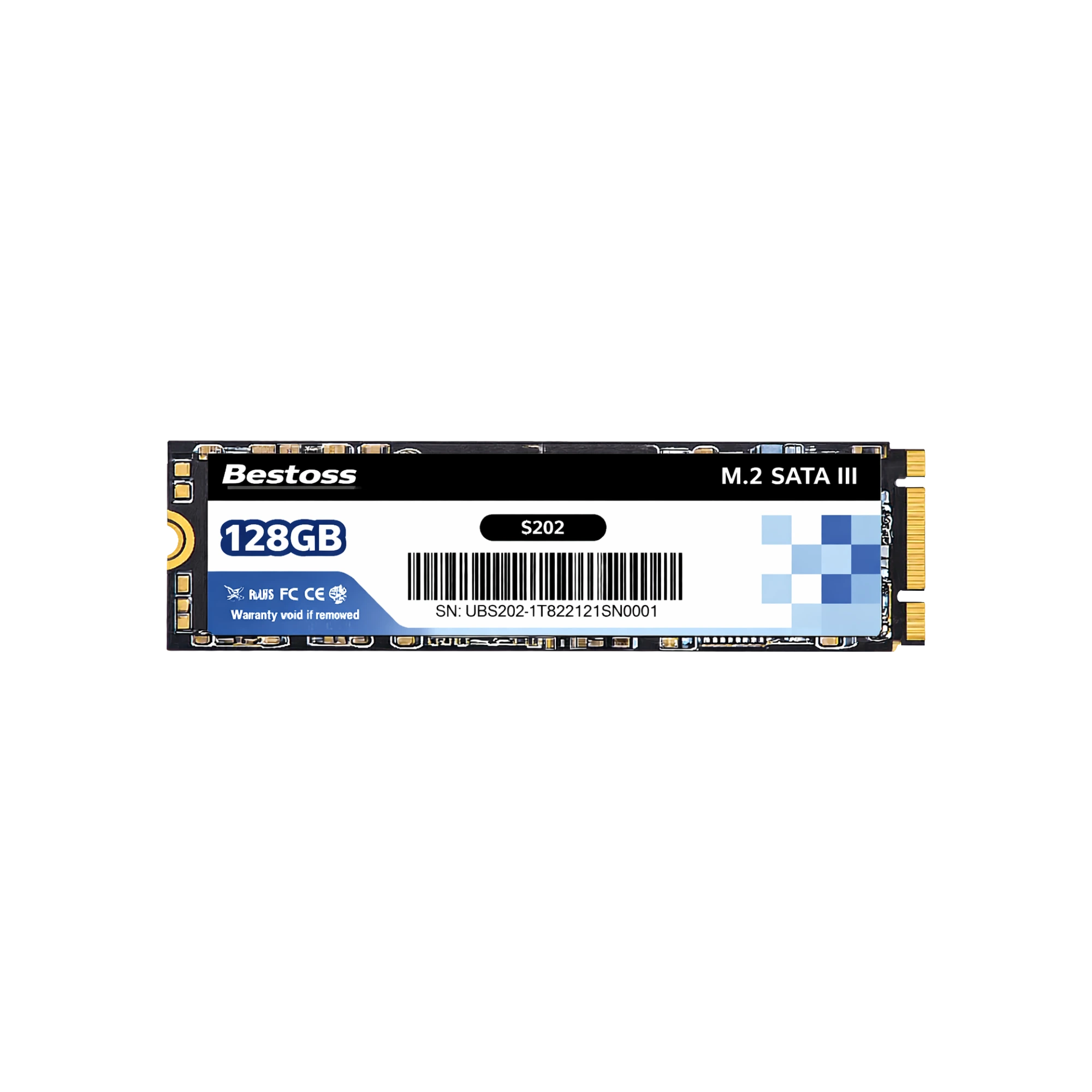 Bestoss S202 128GB M.2 SATA III SSD 