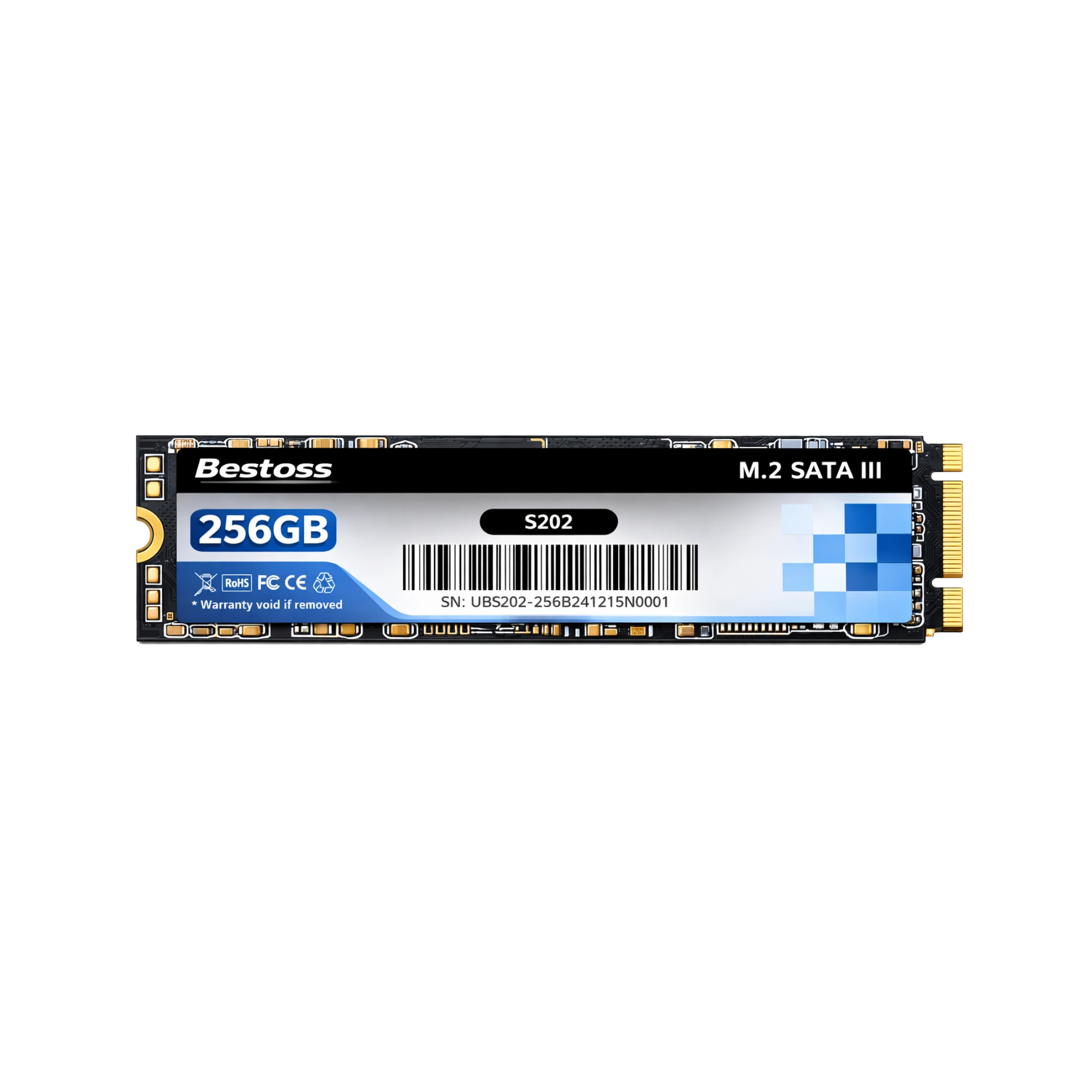 Bestoss S202 256GB M.2 SATA III SSD 